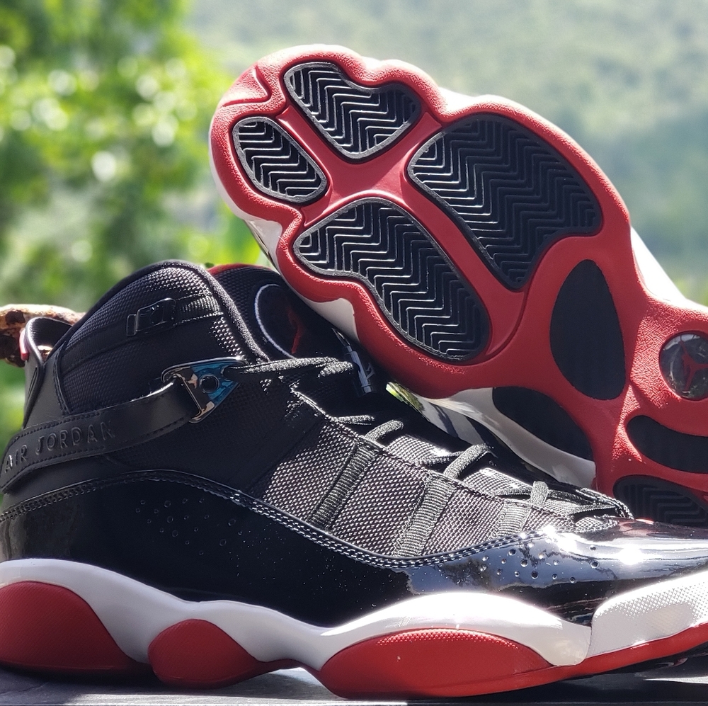 Jordan 6 Rings Black Varsity Red